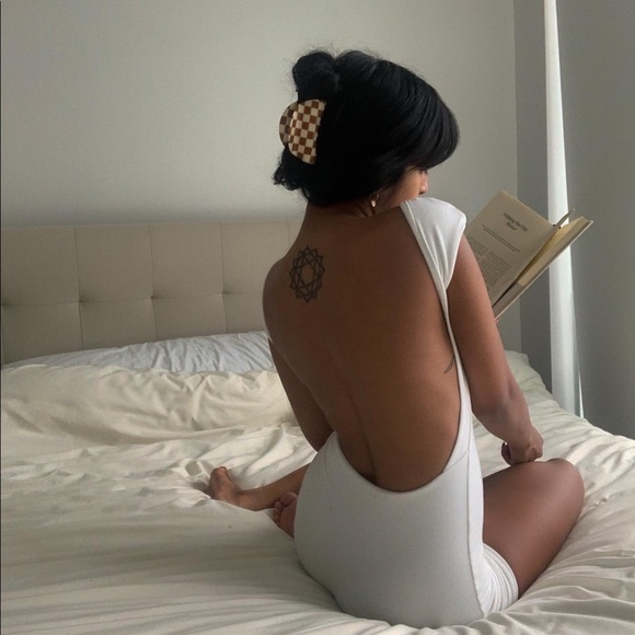 ARE YOU AM I Pants - **SOLD** ARE YOU AM I Juna Romper in White 🤍